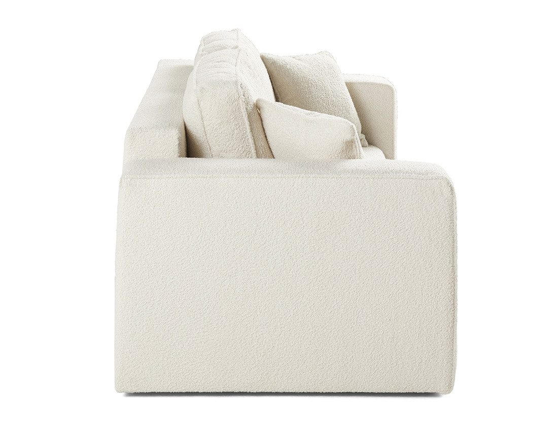 Canapé droit 2 places en tissu bouclette Topaze Canapé droit 2 places en tissu bouclette Topaze