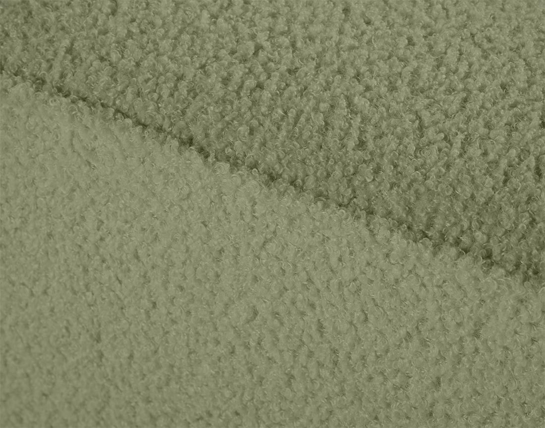 Canapé droit 2 places en tissu bouclette Topaze