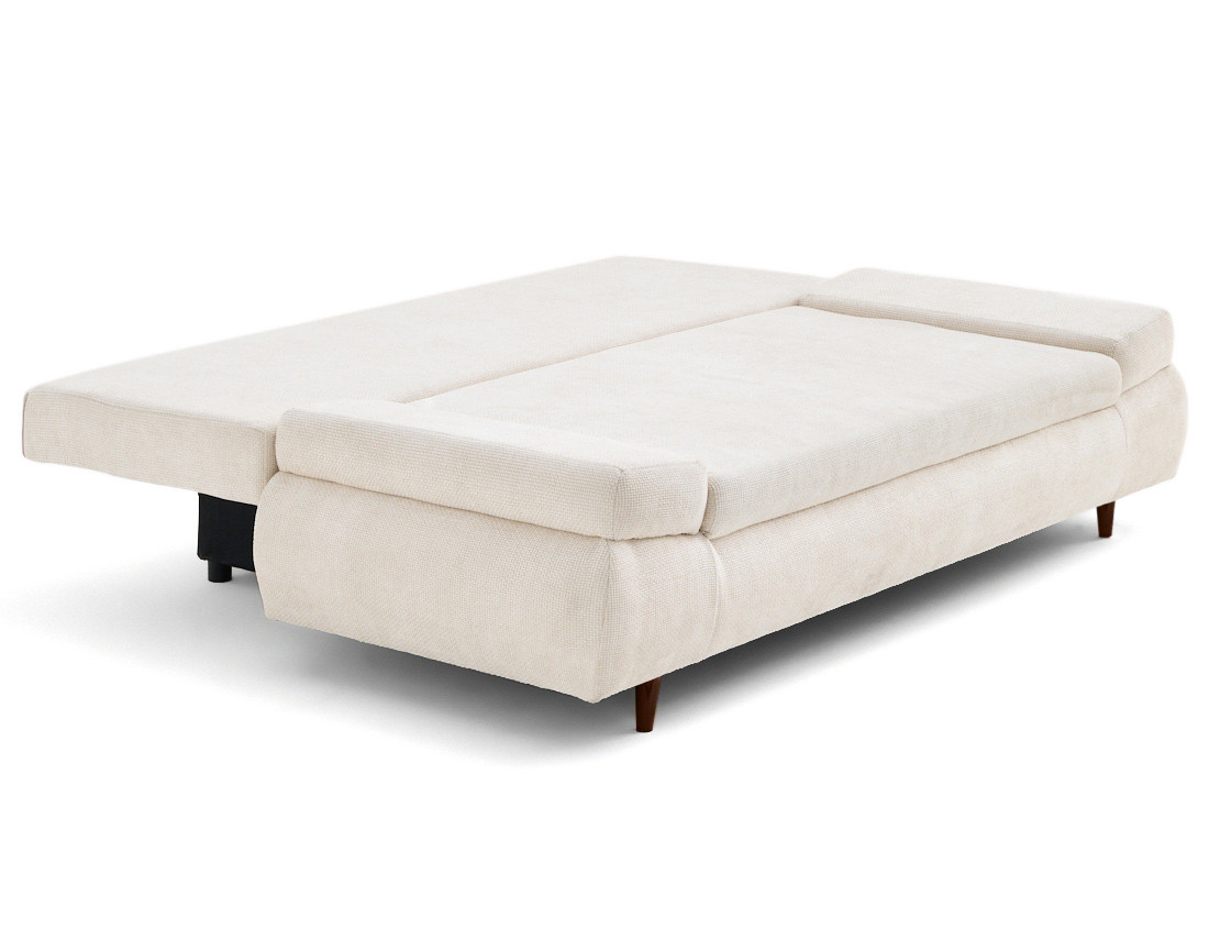 Canapé 3 places convertible avec coffre en velours texturé Larson