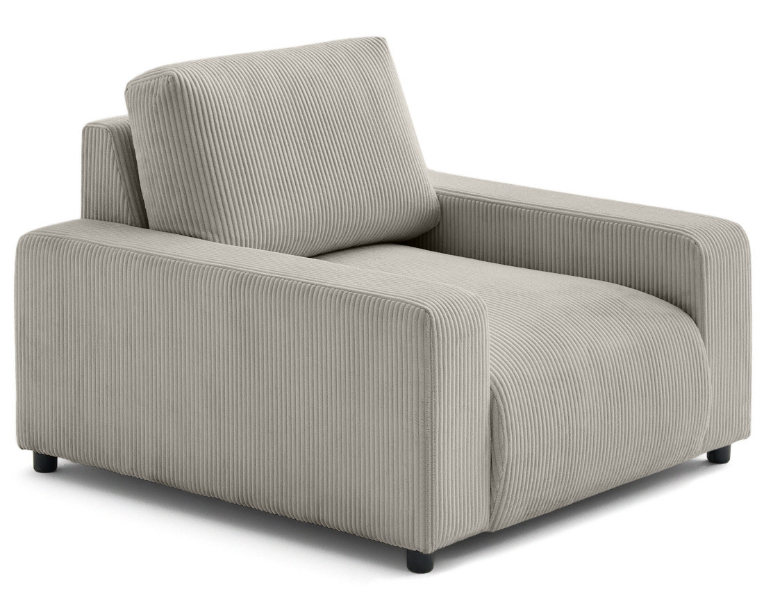 Fauteuil en velours côtelé Pivoine