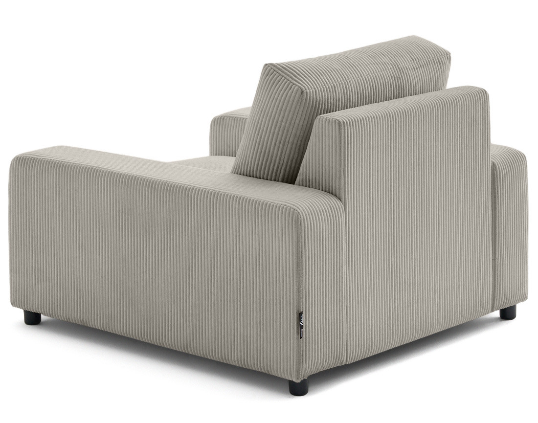 Fauteuil en velours côtelé Pivoine