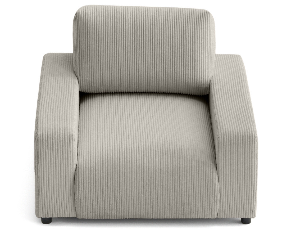 Fauteuil en velours côtelé Pivoine