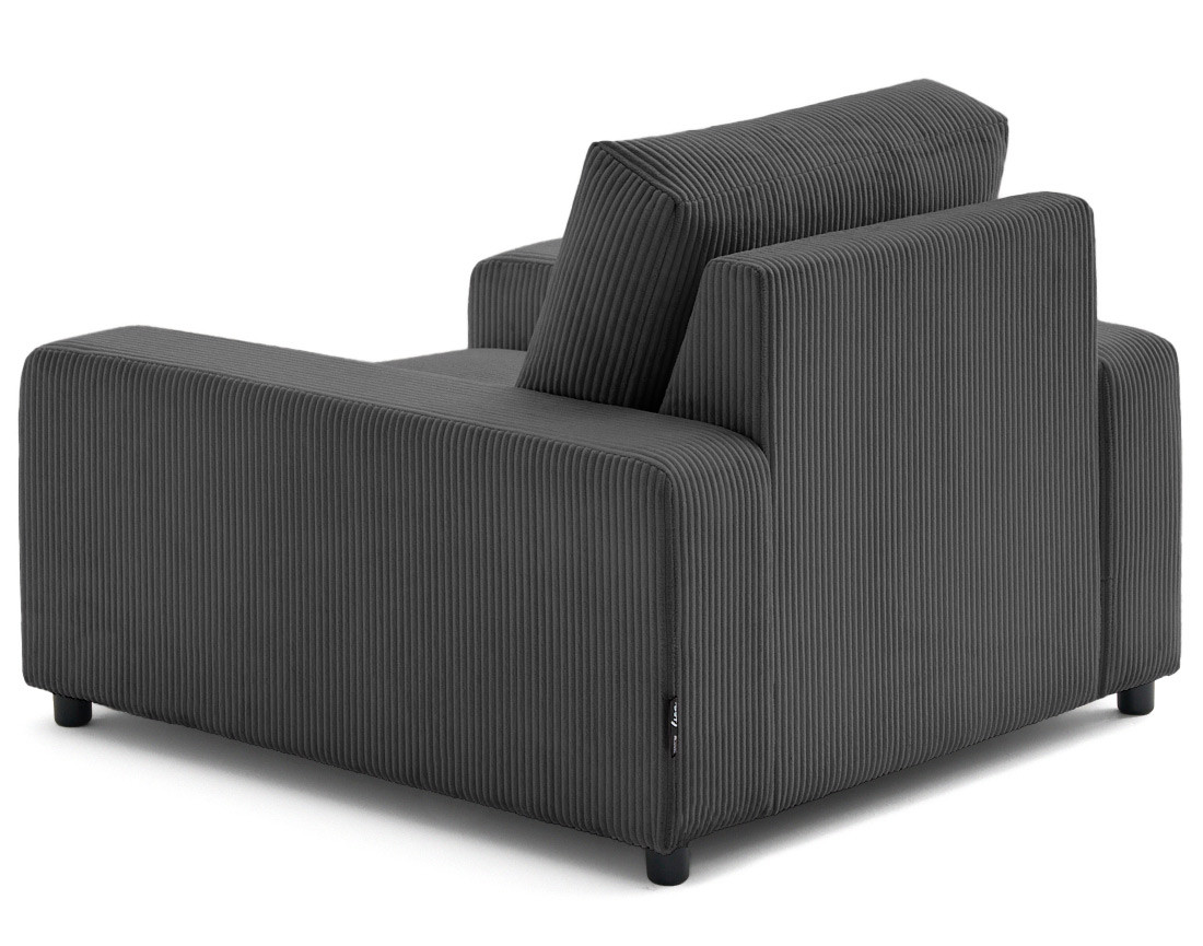 Fauteuil en velours côtelé Pivoine