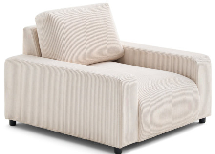 Fauteuil en velours côtelé Pivoine