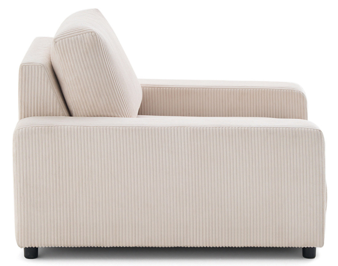 Fauteuil en velours côtelé Pivoine