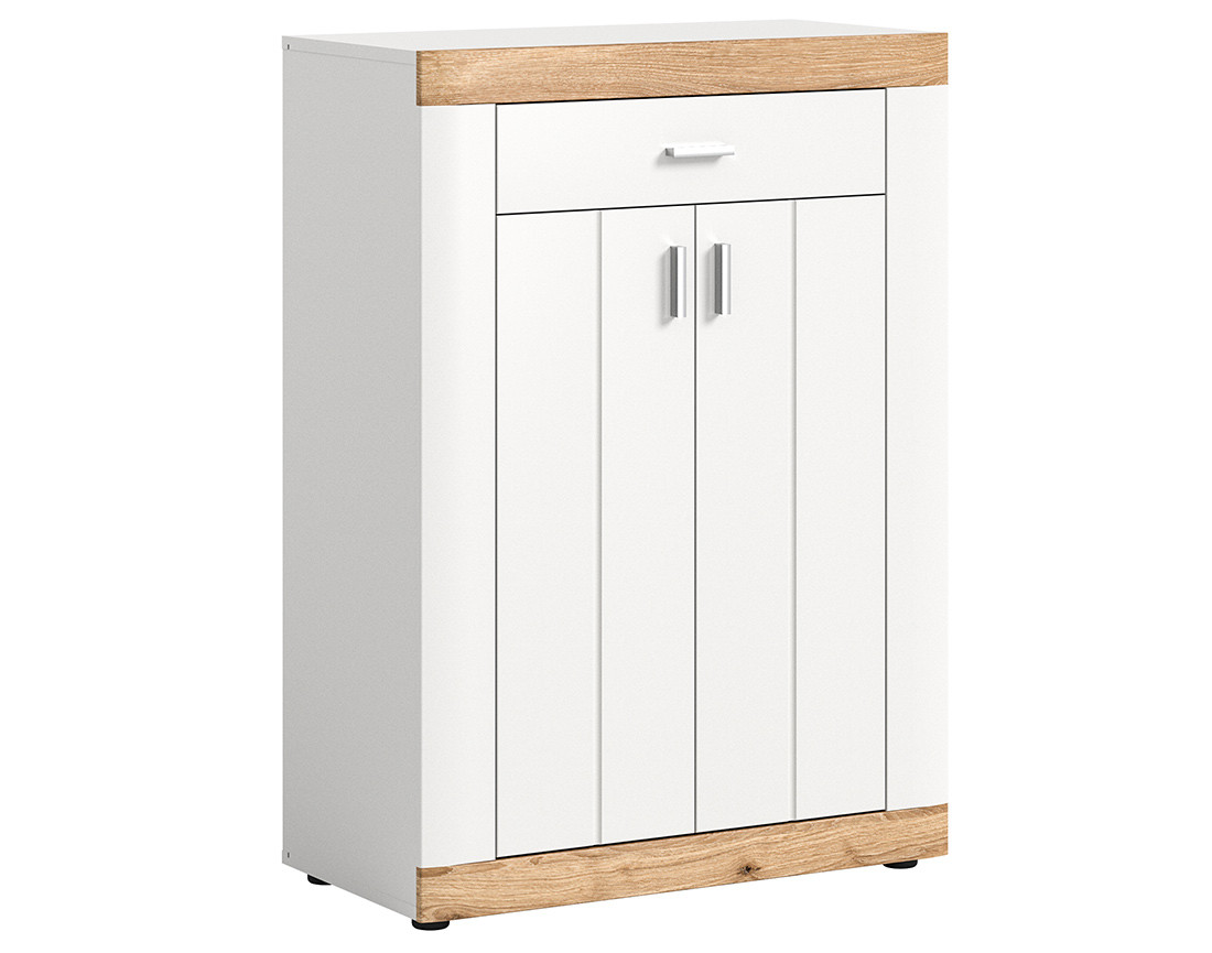 Meuble à chaussure blanc et bois 73x104cm Coventry