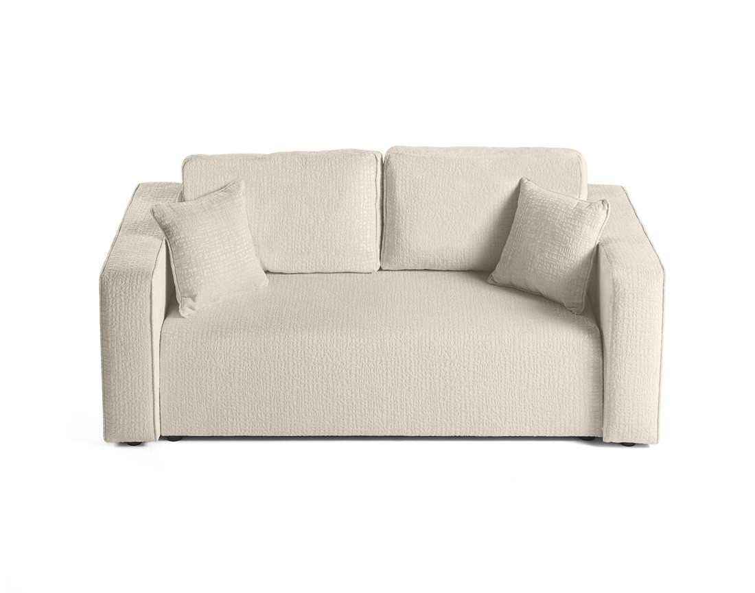 Canapé droit 2 places en tissu velours relief Topaze Canapé droit 2 places en tissu velours relief Topaze