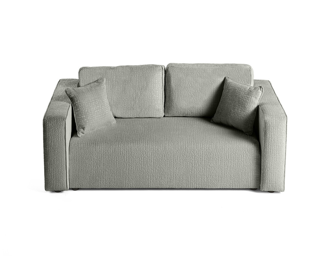 Canapé droit 2 places en tissu velours relief Topaze Canapé droit 2 places en tissu velours relief Topaze