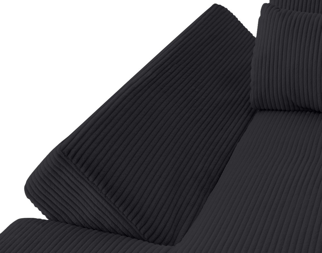 Canapé panoramique d'angle droit 7 places en velours côtelé Vermont S Canapé panoramique d'angle droit 7 places en velours côtelé Vermont S