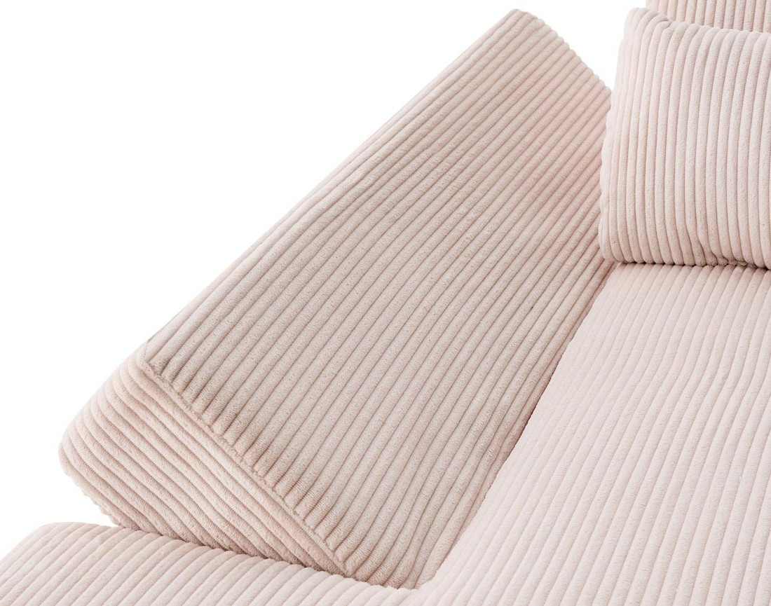 Canapé panoramique d'angle droit 7 places en velours côtelé Vermont S Canapé panoramique d'angle droit 7 places en velours côtelé Vermont S