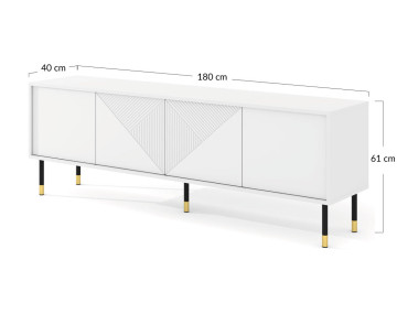Meuble TV 4 portes 180 cm Kirua