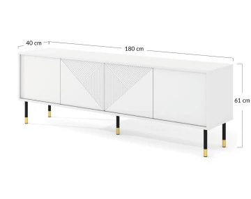 Meuble TV 4 portes 180 cm Kirua