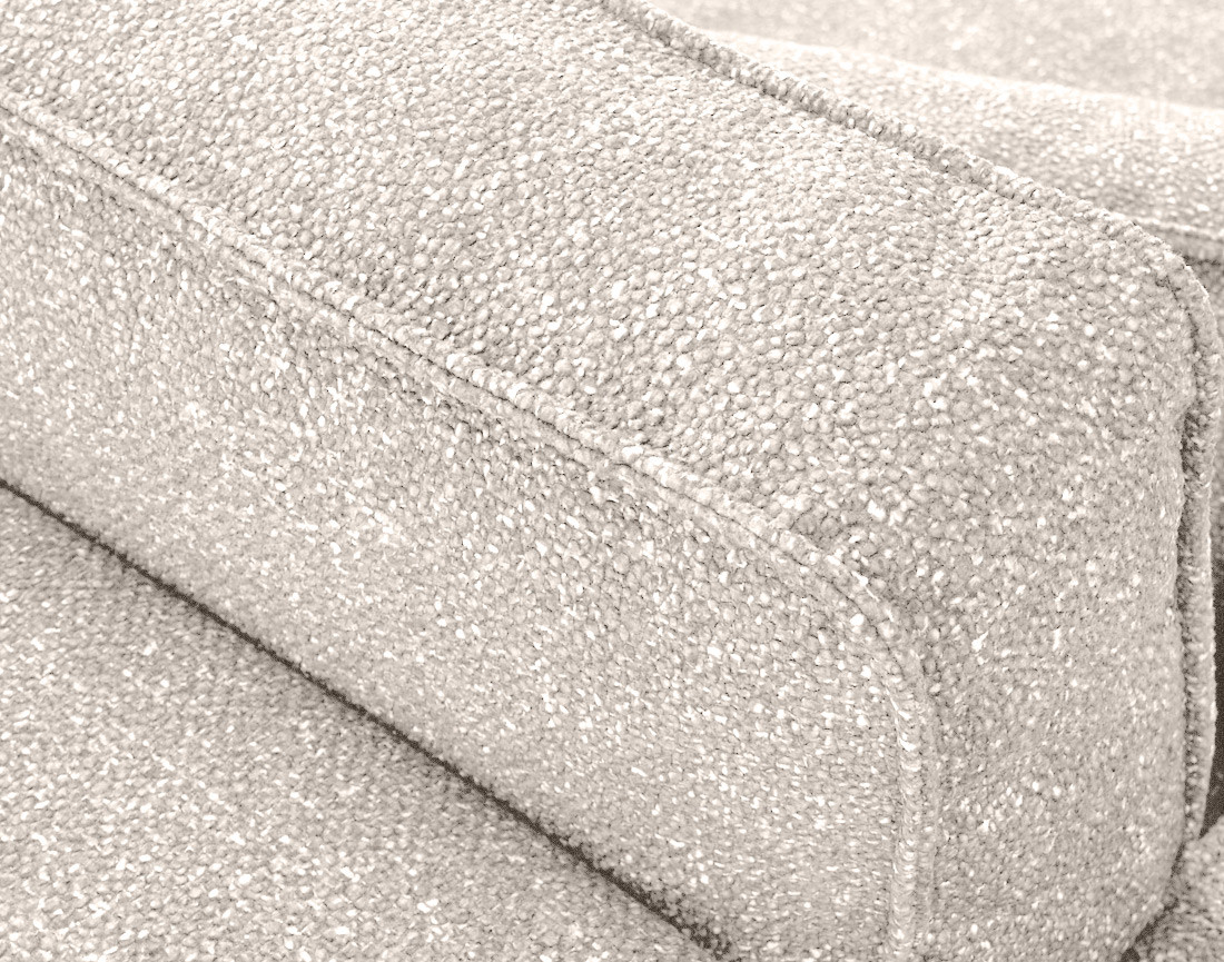 Canapé d'angle réversible 4 places convertible avec coffres en tissu moucheté Apolline