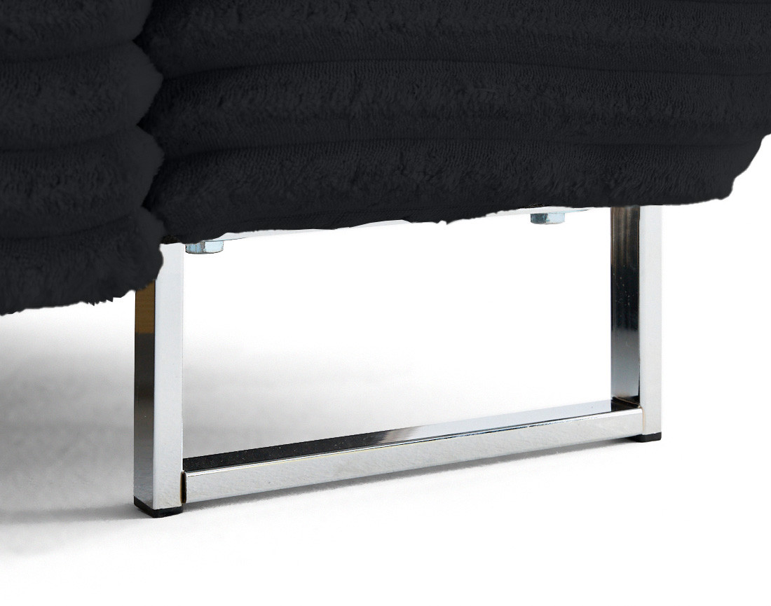 Canapé d'angle gauche 5 places convertible avec coffre et têtières en velours côtelé grosses côtes Zaria Canapé d'angle gauche 5 places convertible avec coffre et têtières en velours côtelé grosses côtes Zaria