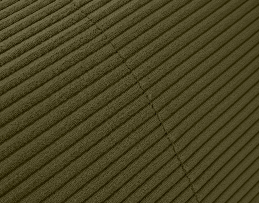 Canapé droit 4 places en velours côtelé Amadora