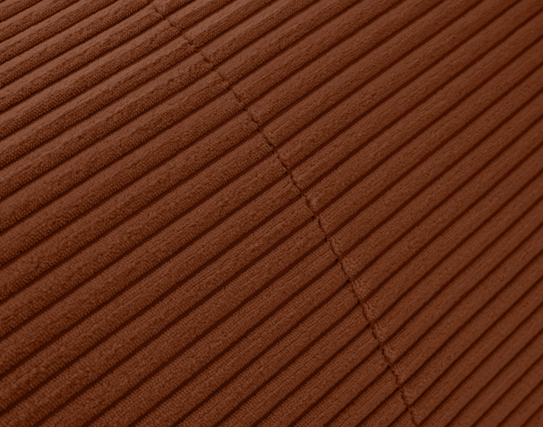 Canapé droit 4 places en velours côtelé Amadora