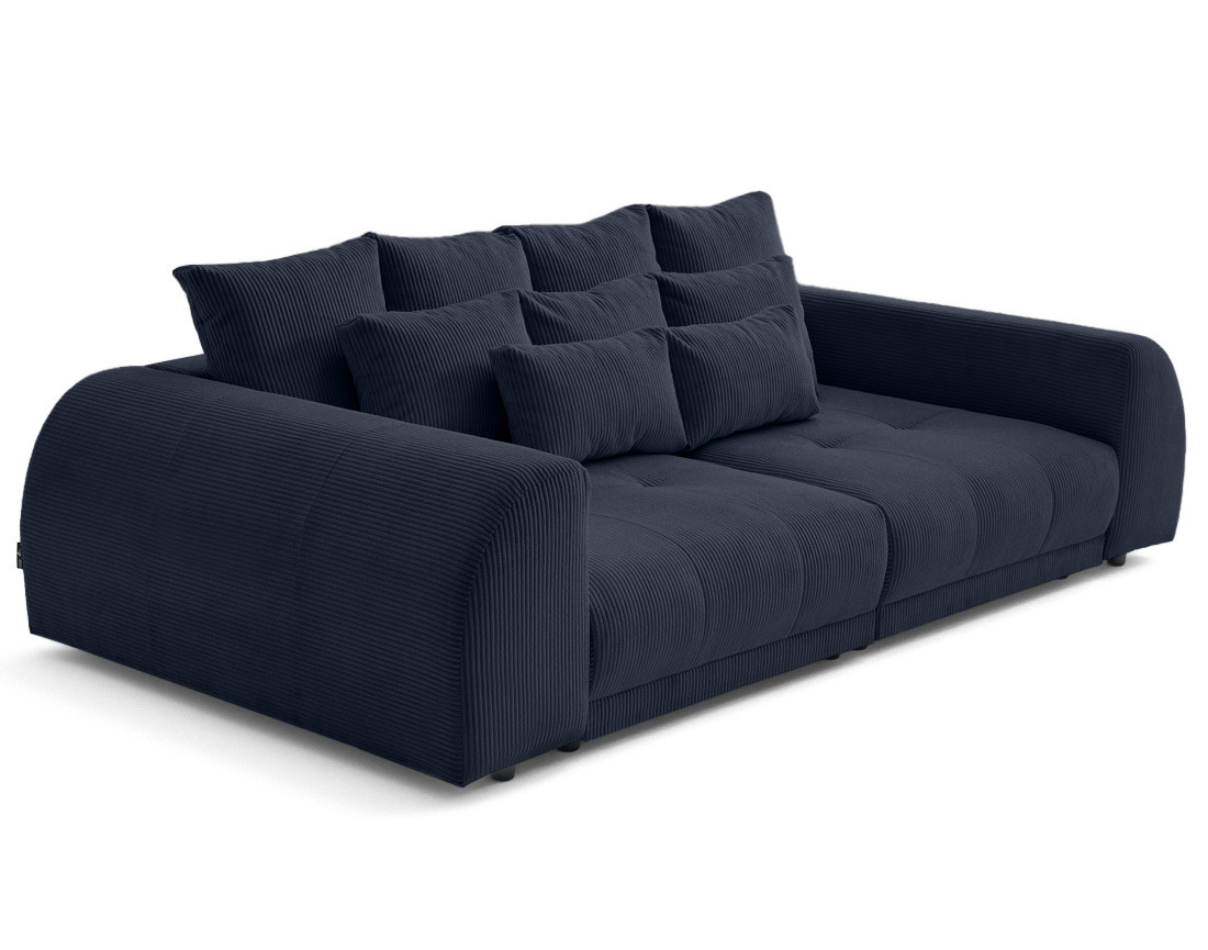 Canapé droit 4 places en velours côtelé Amadora