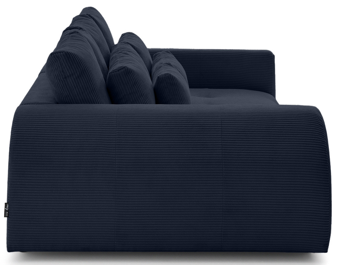 Canapé droit 4 places en velours côtelé Amadora