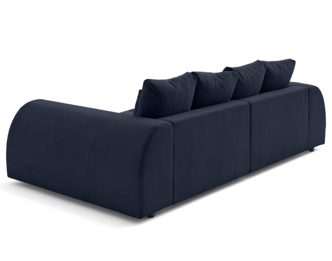 Canapé droit 4 places en velours côtelé Amadora