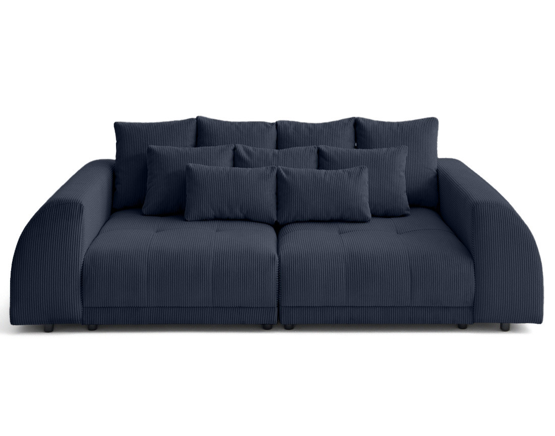 Canapé droit 4 places en velours côtelé Amadora