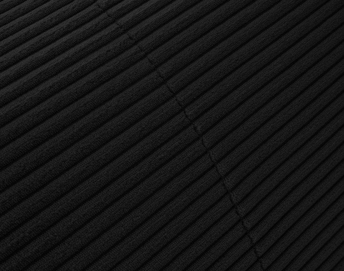 Canapé droit 4 places en velours côtelé Amadora