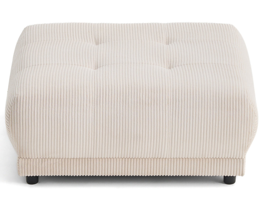 Pouf en velours côtelé Amadrora