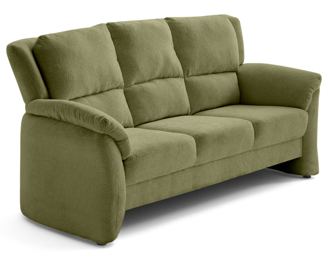 Canapé droit 3 places en tissu velours relief Bastille