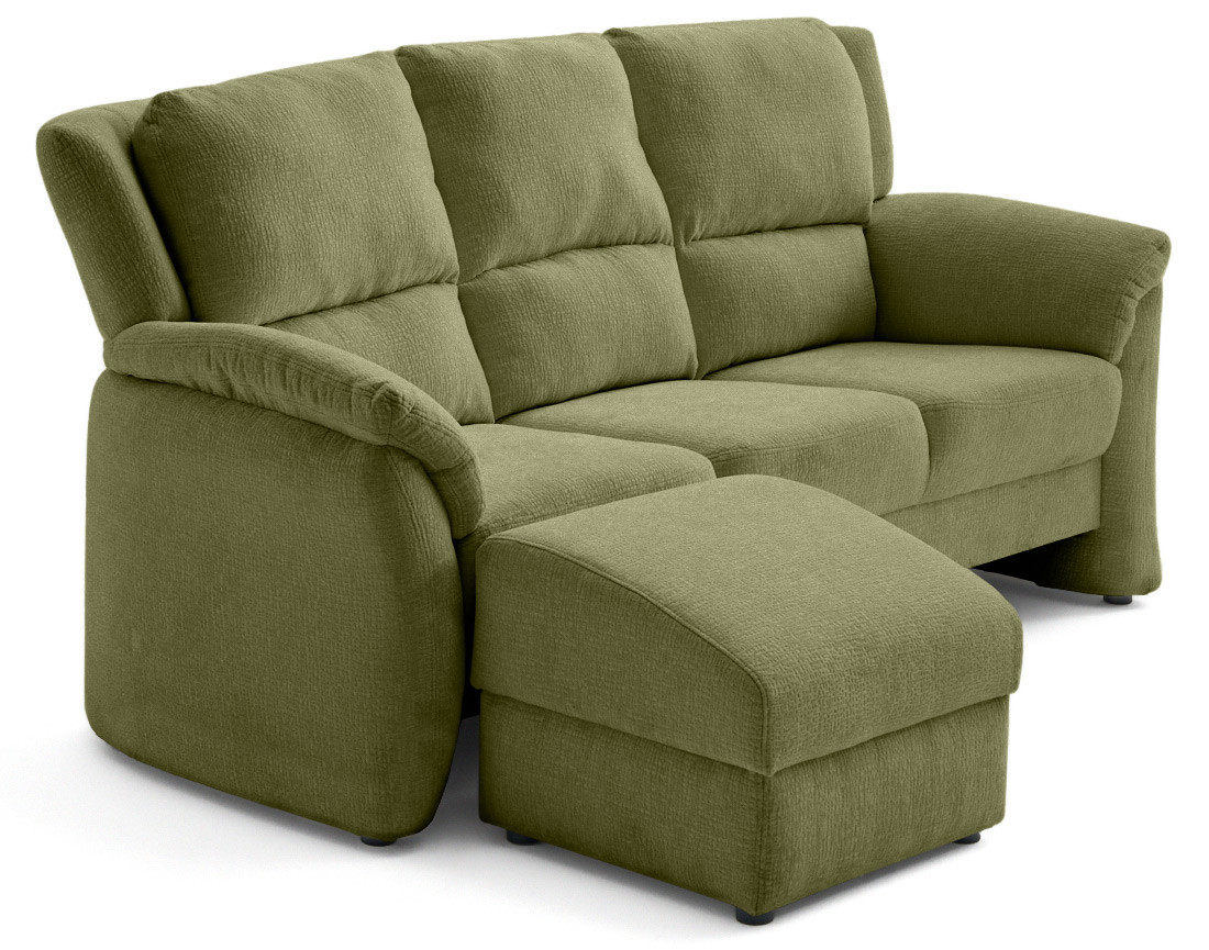 Canapé droit 3 places en tissu velours relief Bastille