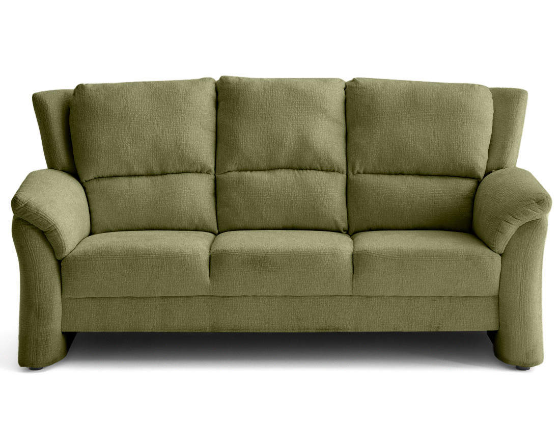 Canapé droit 3 places en tissu velours relief Bastille