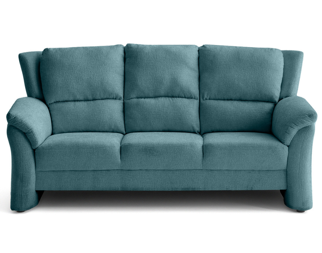 Canapé droit 3 places en tissu velours relief Bastille