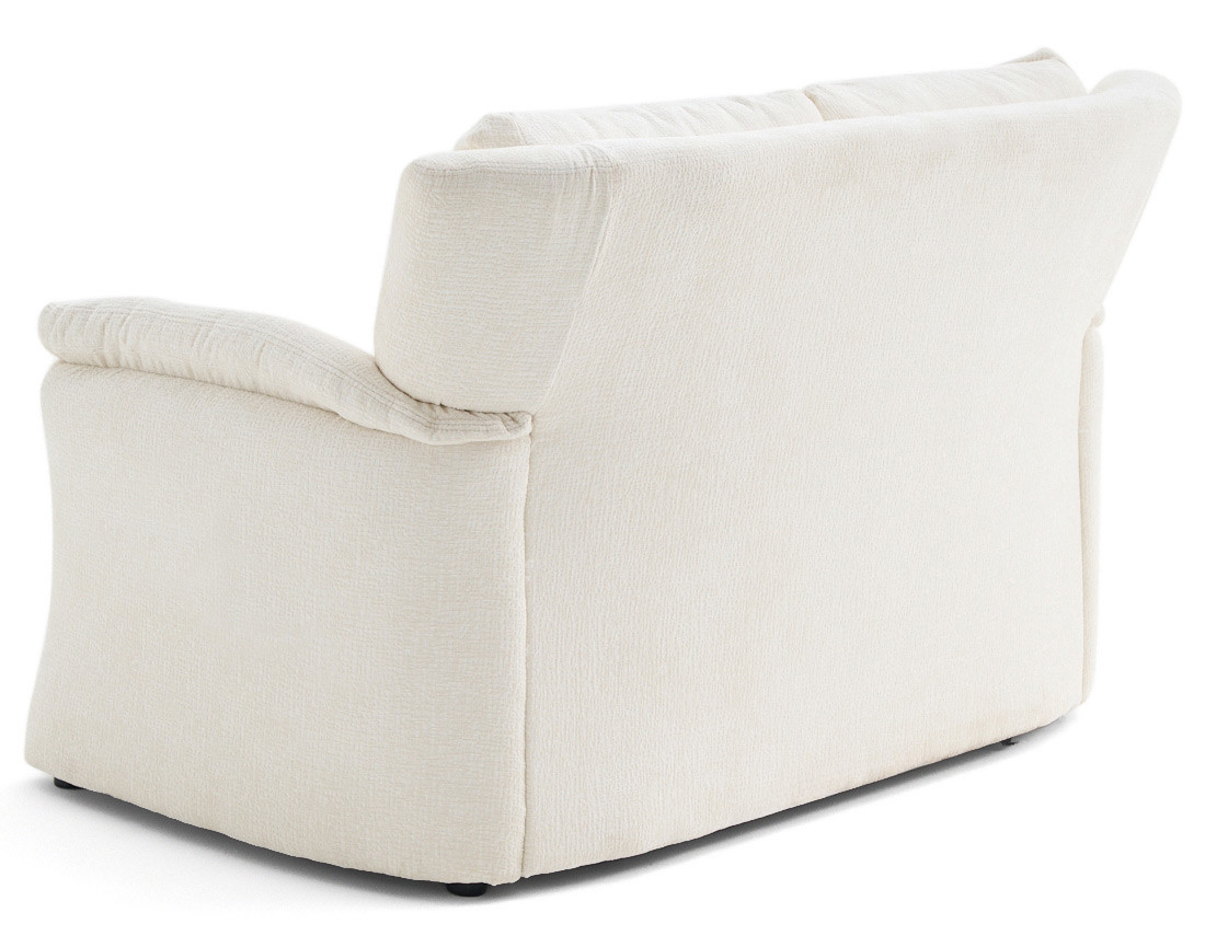 Canapé droit 2 places en tissu velours relief Bastille Canapé droit 2 places en tissu velours relief Bastille