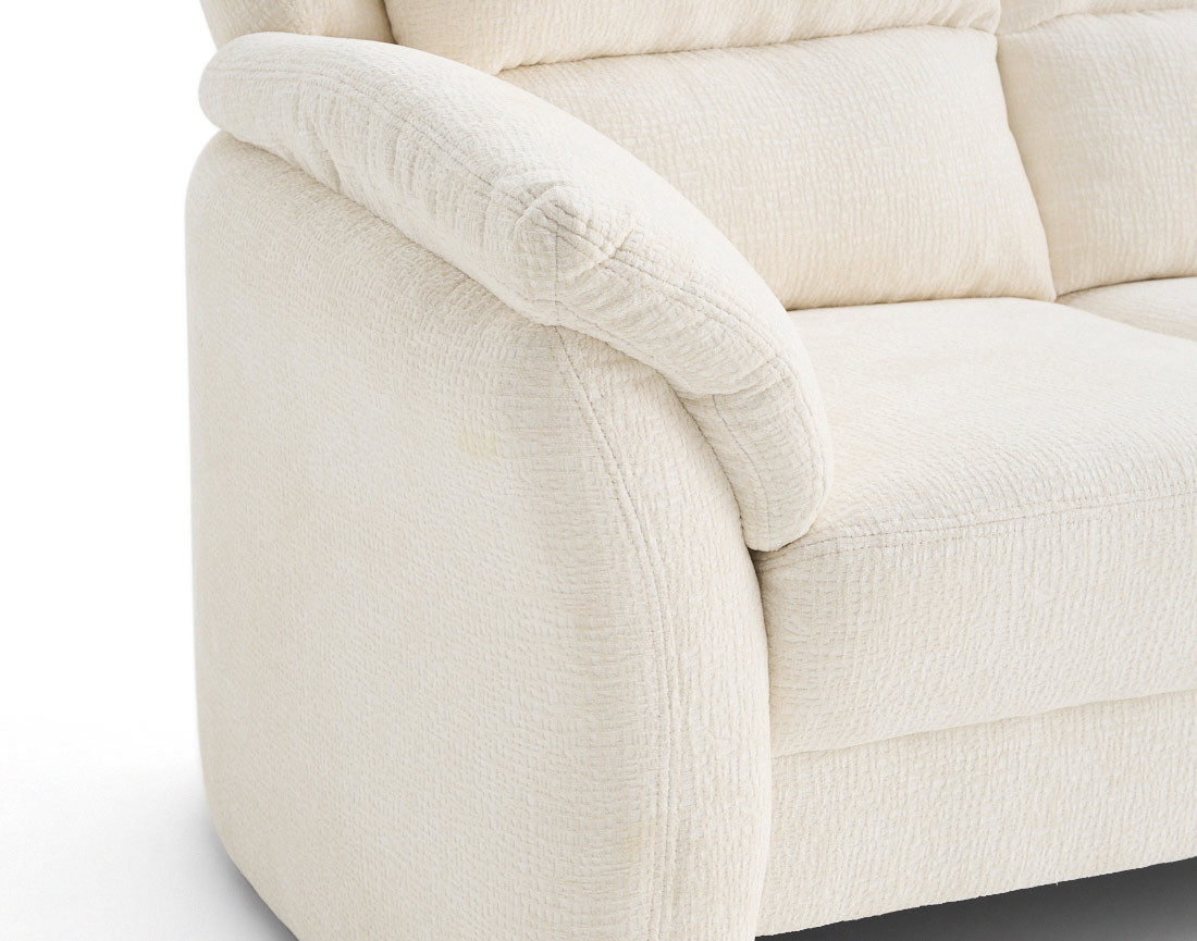 Canapé droit 2 places en tissu velours relief Bastille Canapé droit 2 places en tissu velours relief Bastille