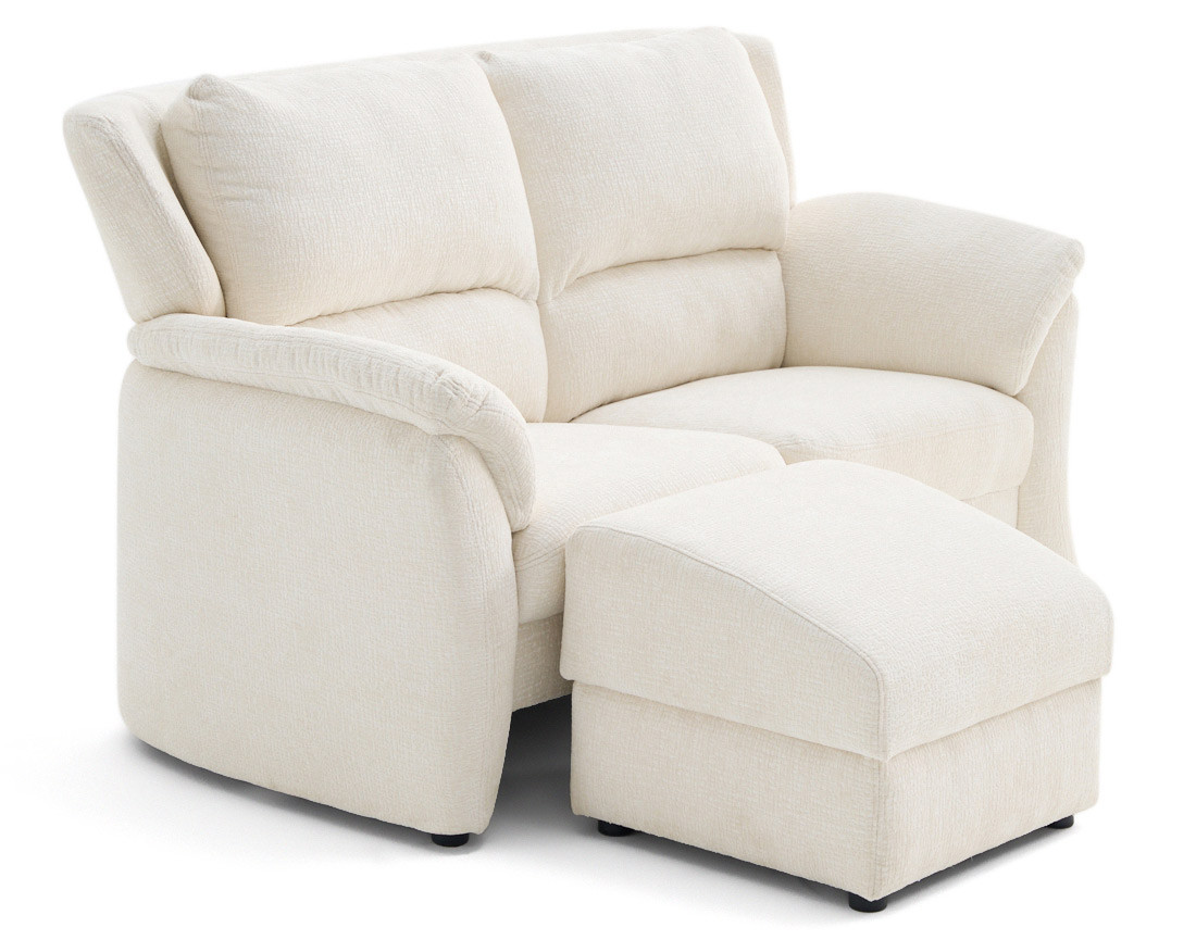 Canapé droit 2 places en tissu velours relief Bastille Canapé droit 2 places en tissu velours relief Bastille