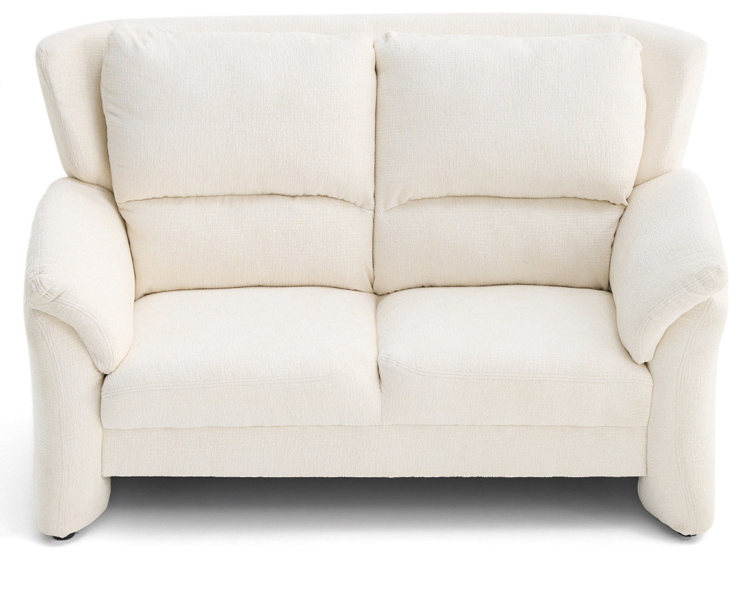 Canapé droit 2 places en tissu velours relief Bastille Canapé droit 2 places en tissu velours relief Bastille