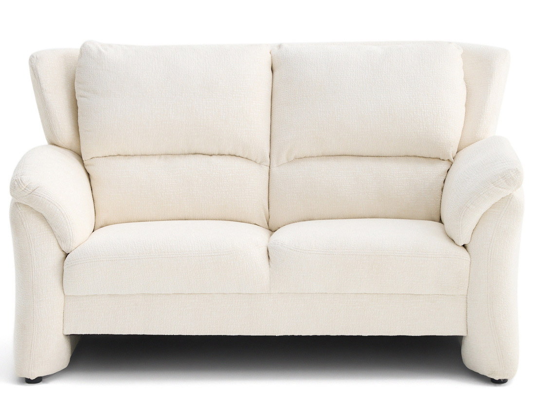 Canapé droit 2 places en tissu velours relief Bastille Canapé droit 2 places en tissu velours relief Bastille