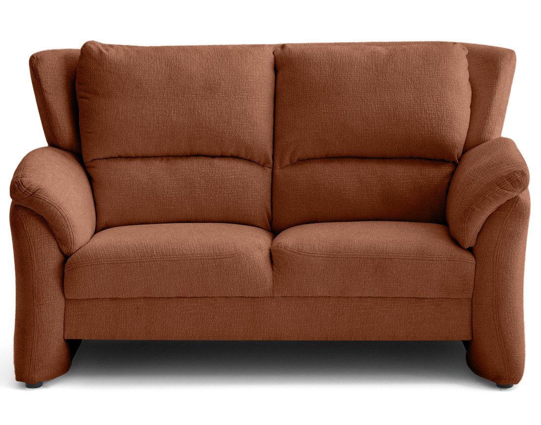 Canapé droit 2 places en tissu velours relief Bastille