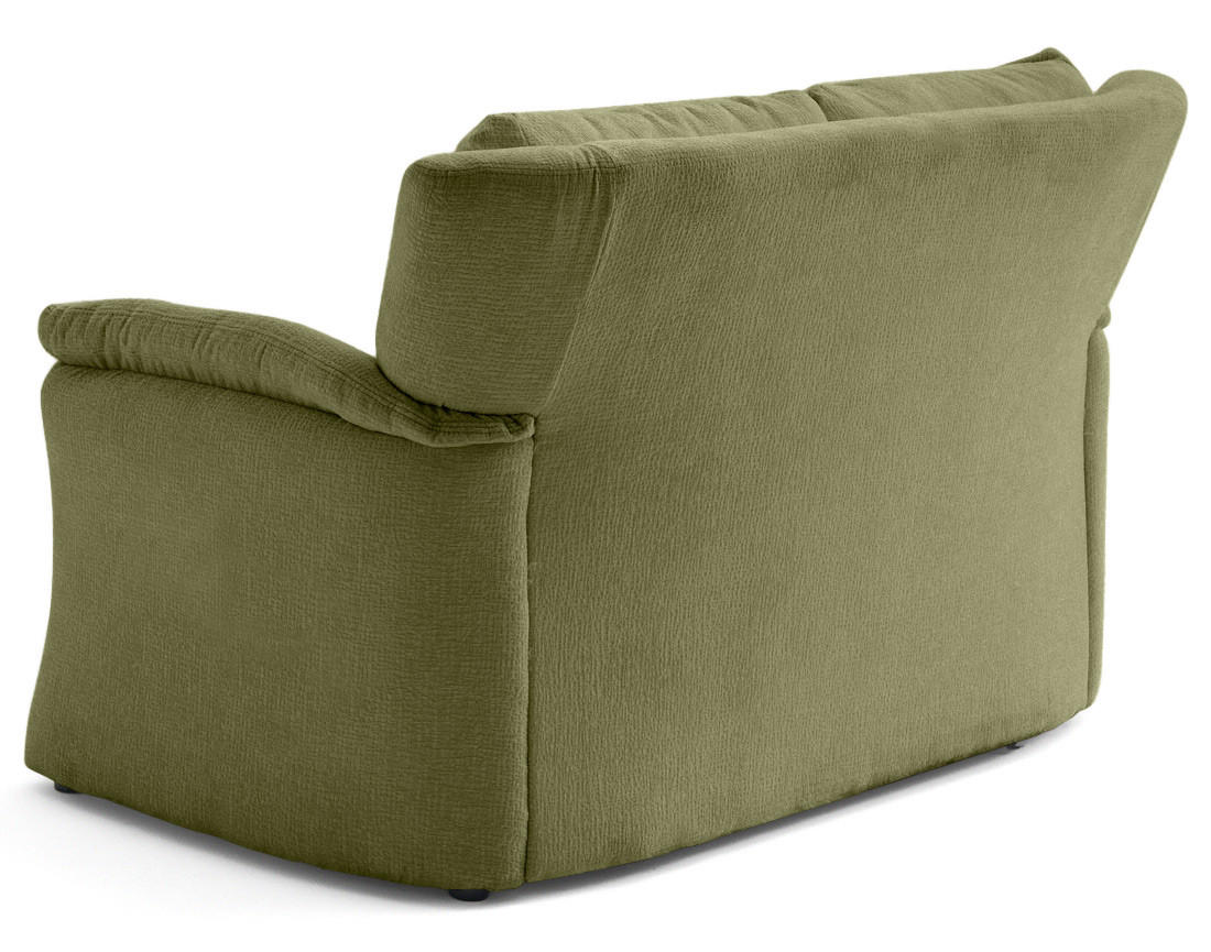 Canapé droit 2 places en tissu velours relief Bastille