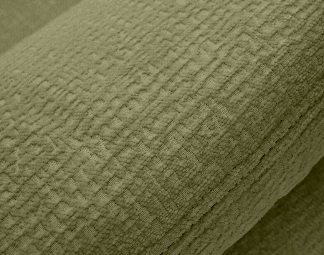 Canapé droit 2 places en tissu velours relief Bastille