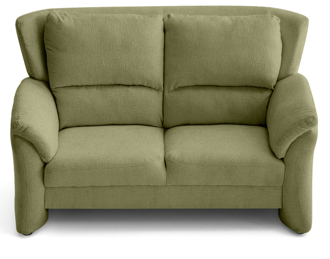 Canapé droit 2 places en tissu velours relief Bastille