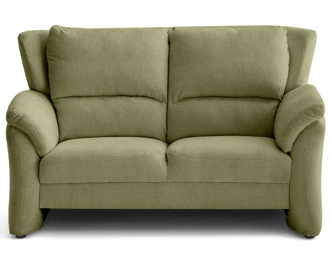 Canapé droit 2 places en tissu velours relief Bastille