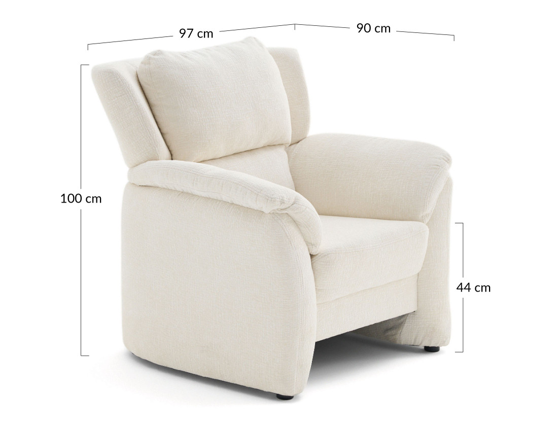 Fauteuil en tissu velours relief Bastille