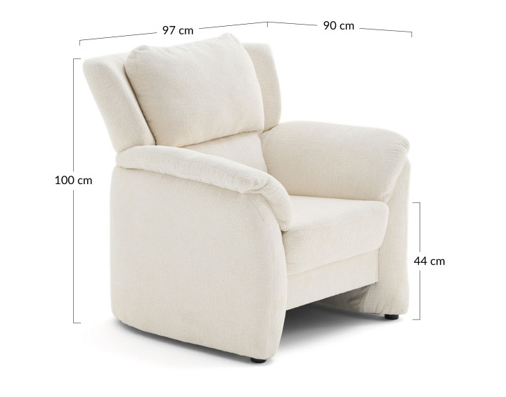 Fauteuil en tissu velours relief Bastille