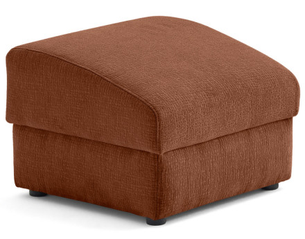 Pouf en tissu velours relief Bastille