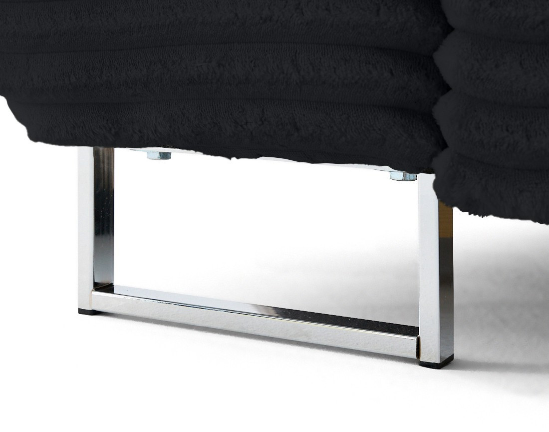 Canapé d'angle droit 5 places convertible avec coffre et têtières en velours côtelé grosses côtes Zaria Canapé d'angle droit 5 places convertible avec coffre et têtières en velours côtelé grosses côtes Zaria