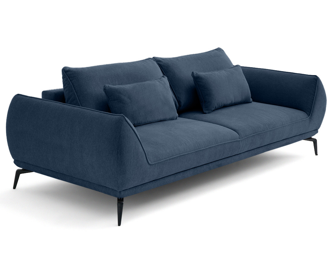 Canapé droit 3 places convertible en tissu texturé Arica