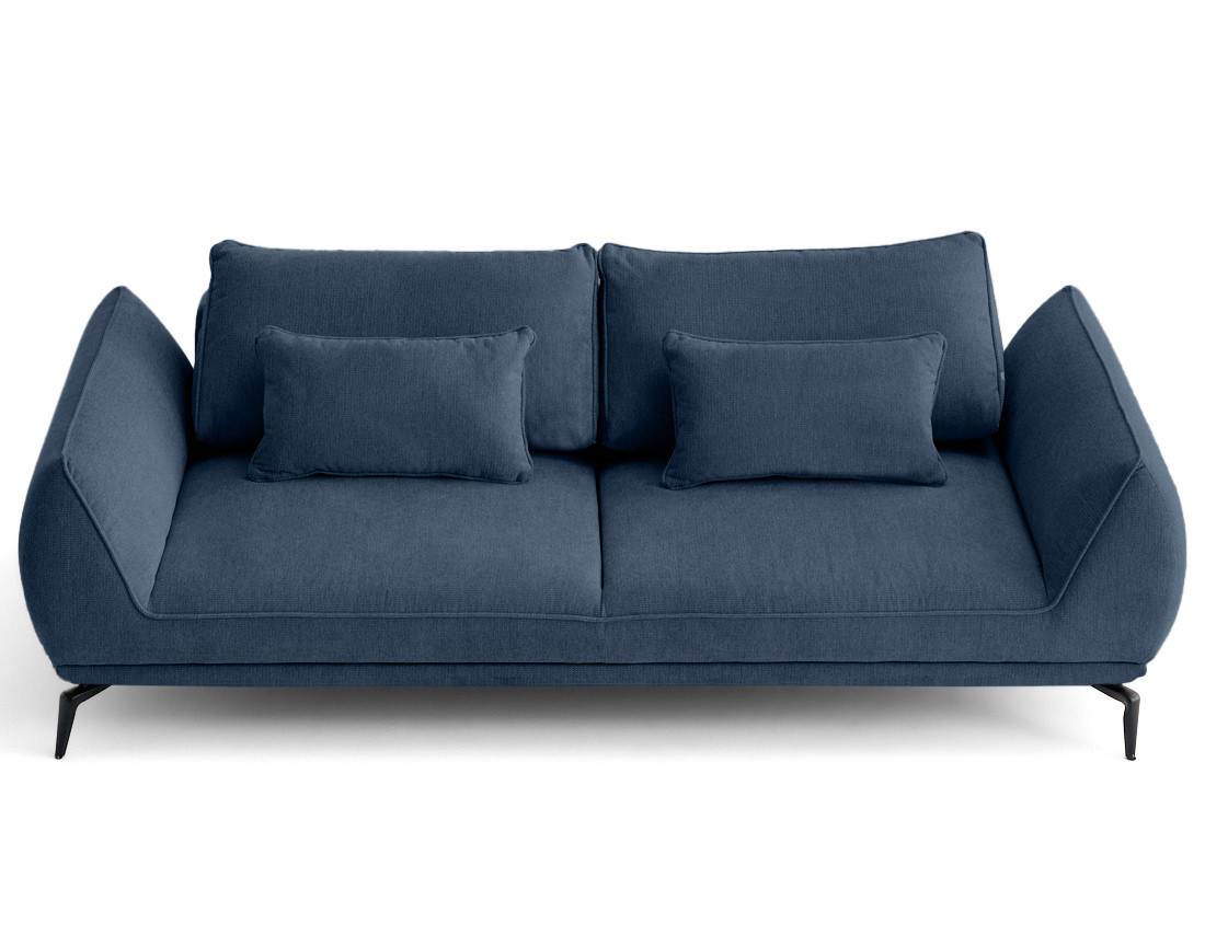 Canapé droit 3 places convertible en tissu texturé Arica