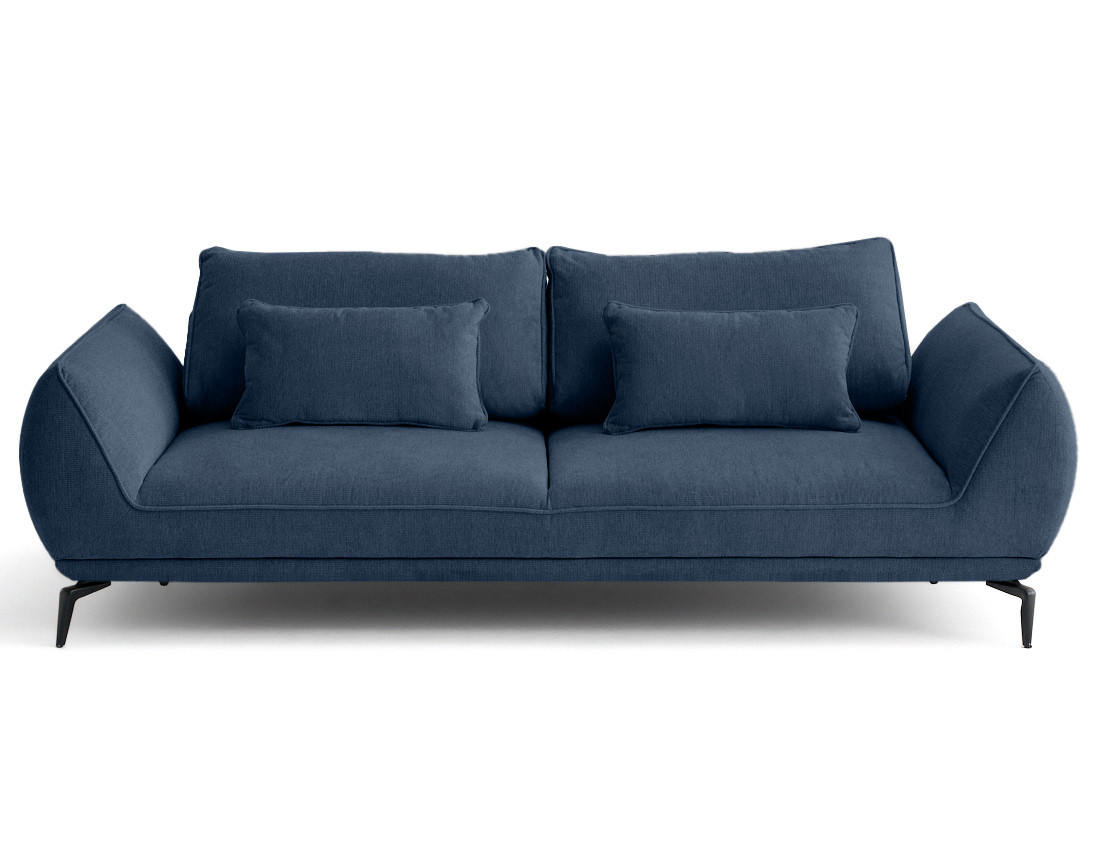 Canapé droit 3 places convertible en tissu texturé Arica