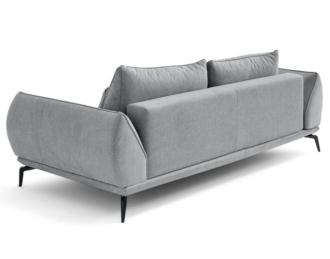 Canapé droit 3 places convertible en tissu texturé Arica Canapé droit 3 places convertible en tissu texturé Arica