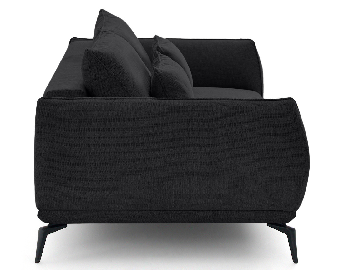 Canapé droit 3 places convertible en tissu texturé Arica Canapé droit 3 places convertible en tissu texturé Arica