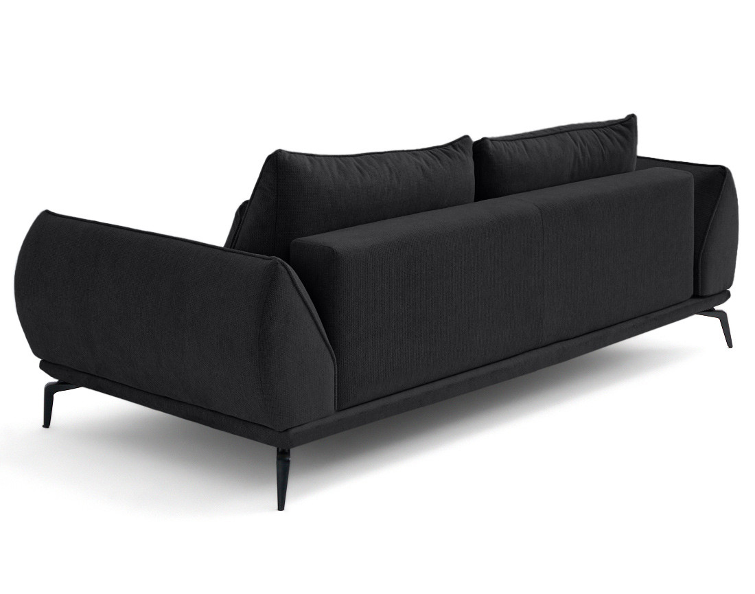 Canapé droit 3 places convertible en tissu texturé Arica Canapé droit 3 places convertible en tissu texturé Arica